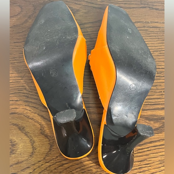 ROYALMOTOR Orange Pumps w/ Buckles - Picture 4 of 4